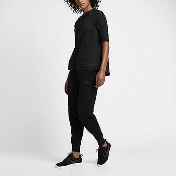 Nike Pants - Nike Tech Knit High Rise Black Gray Jogger Pants L